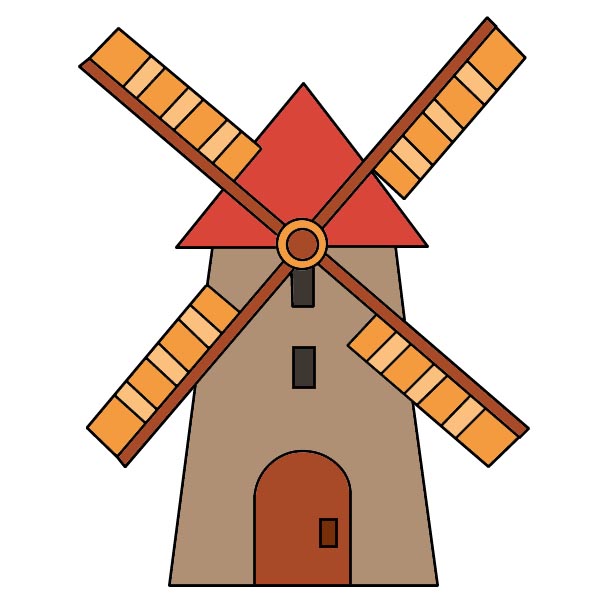 dibujos de Molino de Viento 4-9