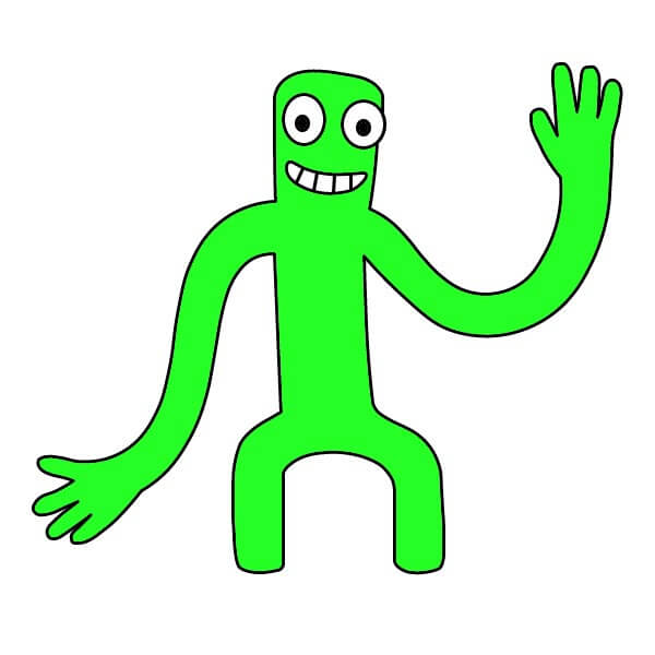 dibujos de Green Rainbow Friends 7