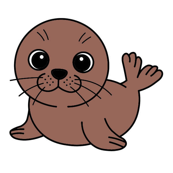 dibujos de León marino 6-10