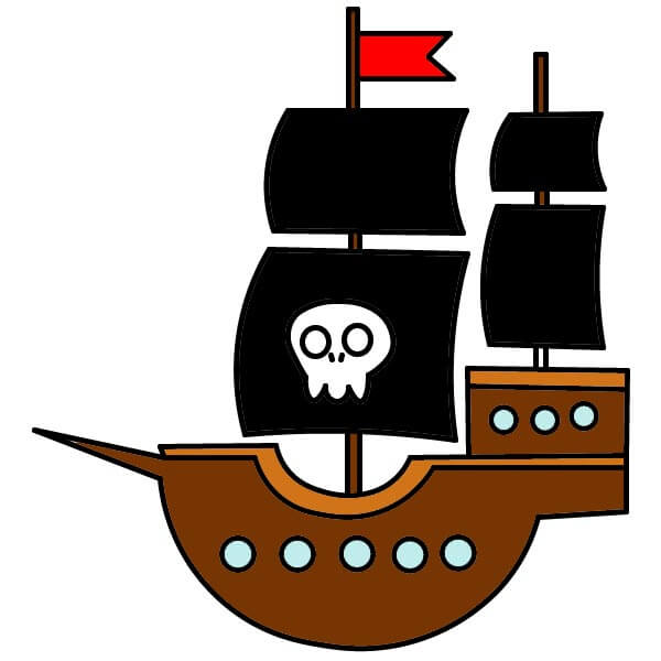 dibujos de Barco pirata