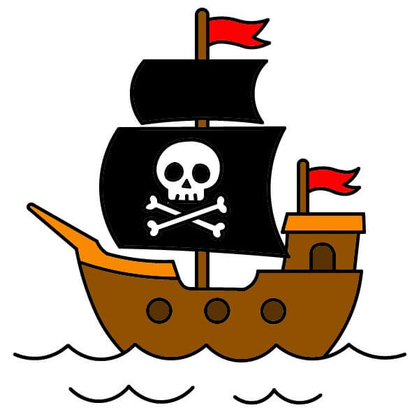 dibujos de Barco pirata 2-11