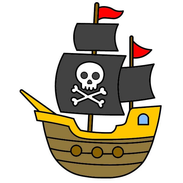 dibujos de Barco pirata 6-12