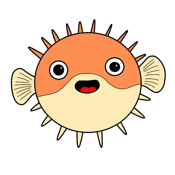 dibujos de Pez globo 2-9