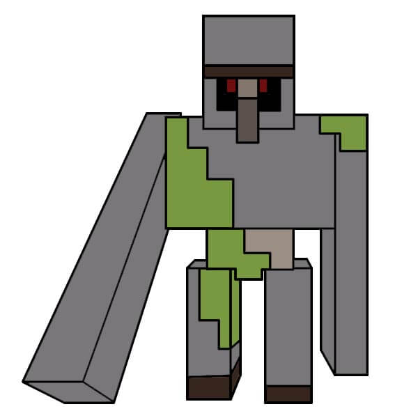 dibujos de Minecraft Iron Golem 10