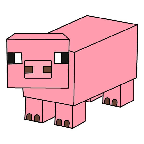 dibujos de Minecraft Pig 7