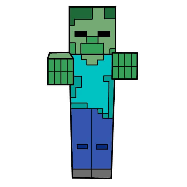 dibujos de Minecraft Zombie 8