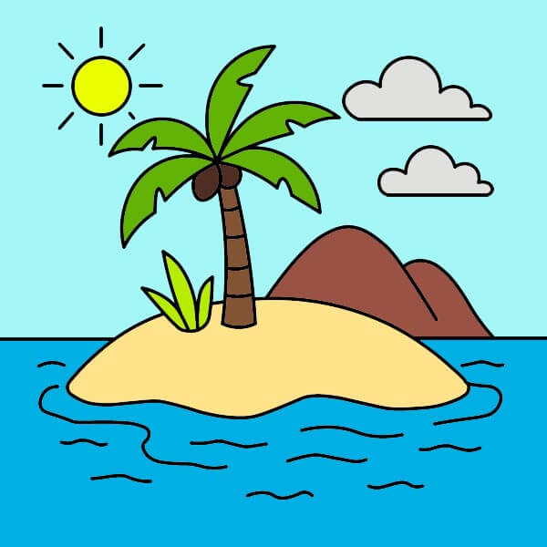 dibujos de Isla