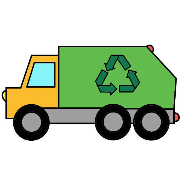 dibujos de Camión de basura
