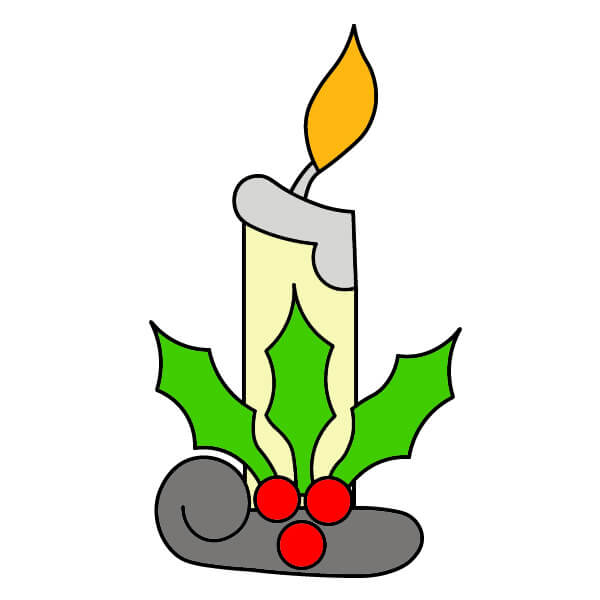dibujos de Vela de Navidad